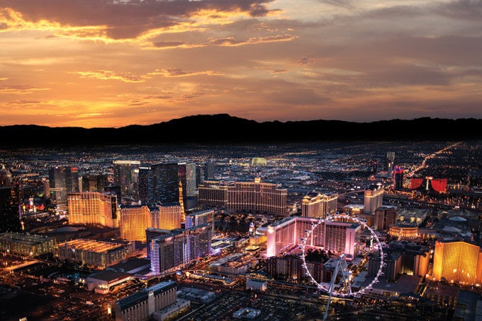 Las Vegas: Helikopterflug Vegas Nights (12-15 Minuten)