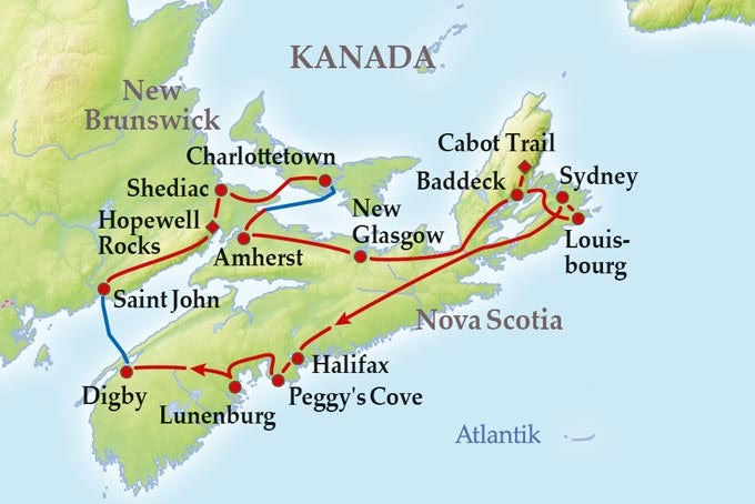 13 Tage Gruppenreise Maritimes Atlantik-Kanada